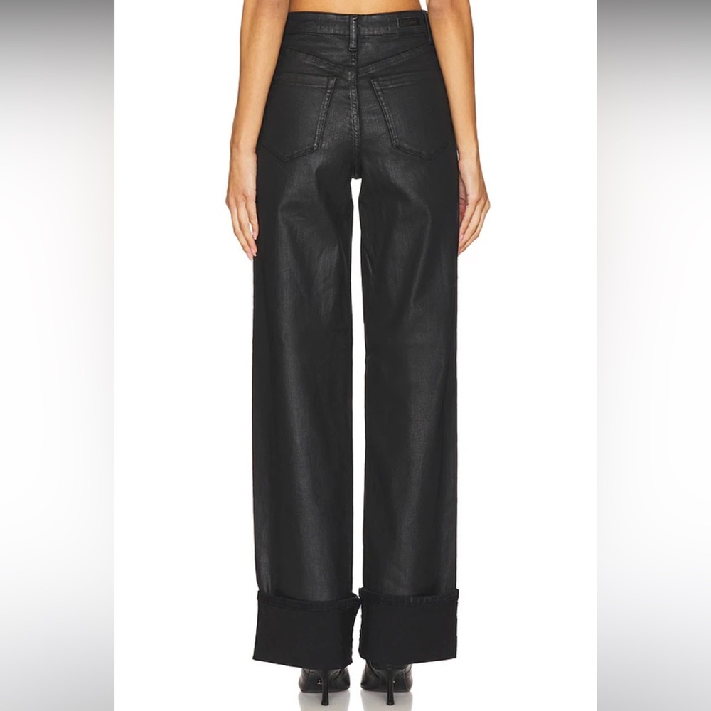 blankNYC Coated Black Franklin Wide Leg High Waisted Spartacus Jeans - Picture 12 of 14